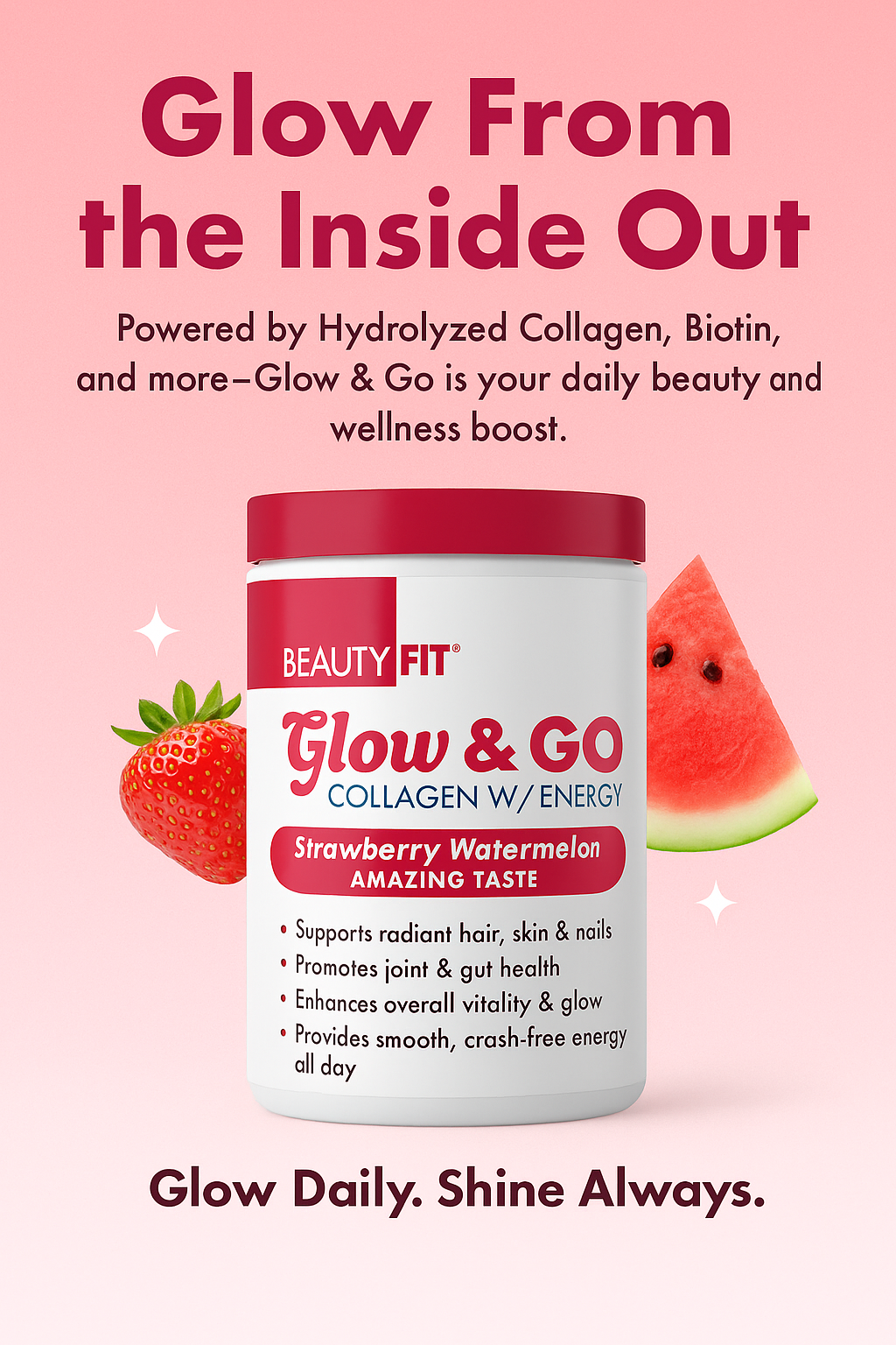 GLOW &amp; GO – Hydrolyzed Collagen + Energy