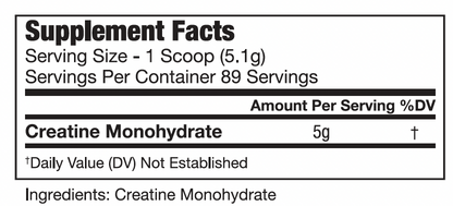 100% Pure Creatine Monohydrate - 89 Servings (Pharmaceutical Grade) Coming Soon!