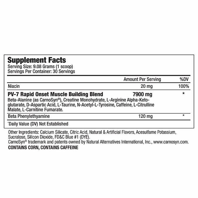 Pre-Workout Energy &amp; Pump Formula PV-7