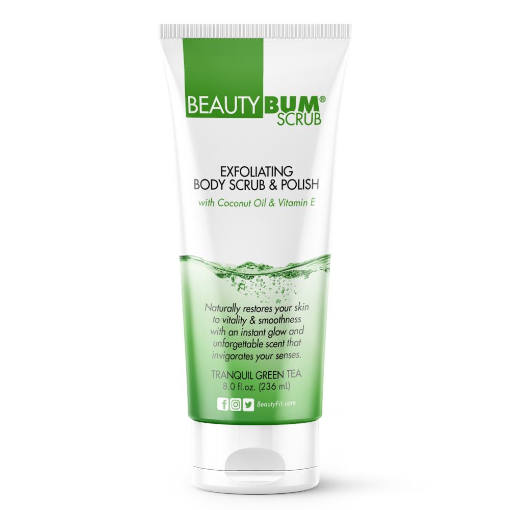 Exfoliating Body Scrub & Polish for Women, Smooth skin. Fresh scent Beauty-Bum® Scrub is your bathing routine. Nourishment and revitalizing your skin with ingredients like vitamin E and coconut oil. | BeautyFit® USA