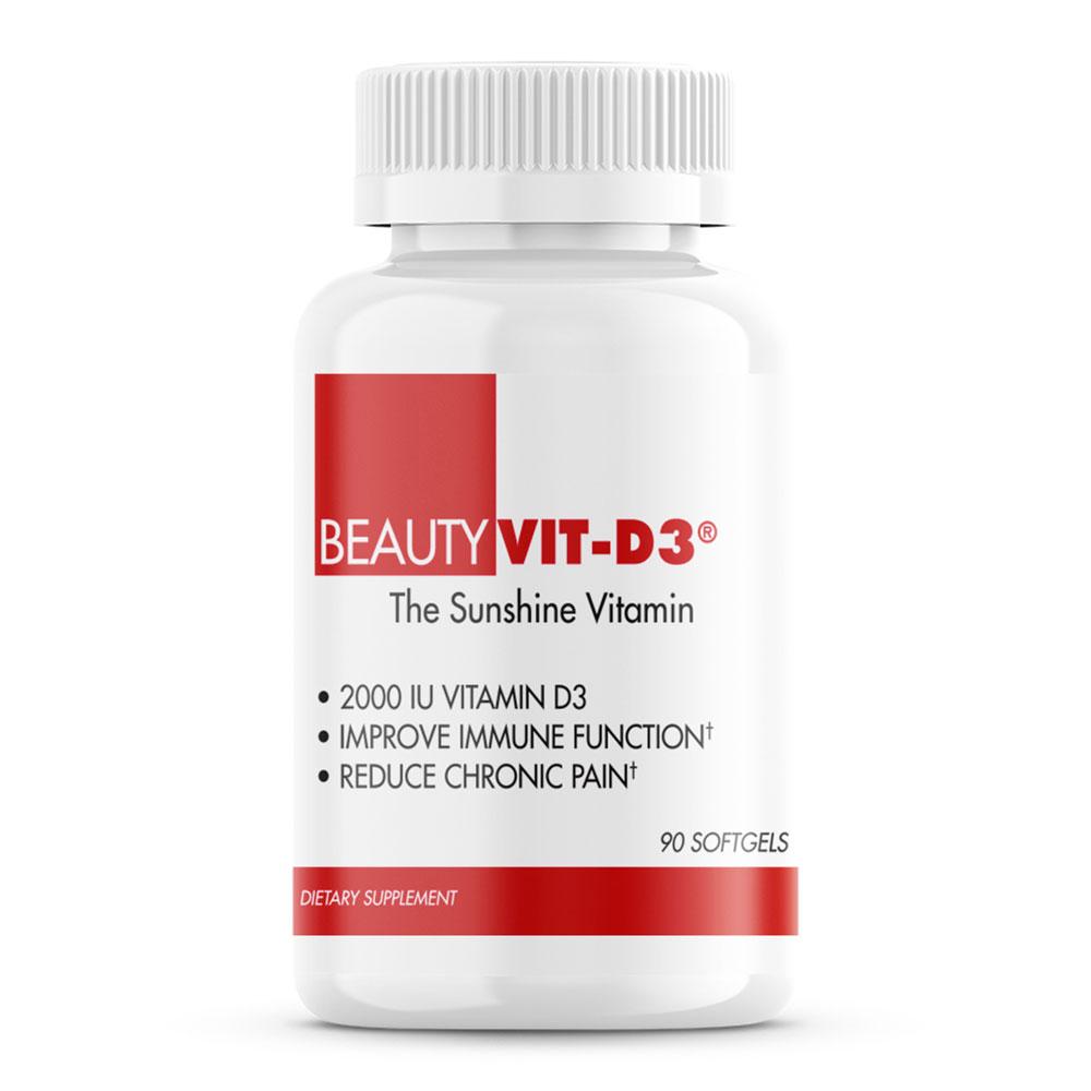 BeautyVit-D3 from BeautyFit® USA • Bone Health  • Insulin Control  • Lower Blood Pressure  • Possible Cancer Prevention  • Heart Health  • Mood