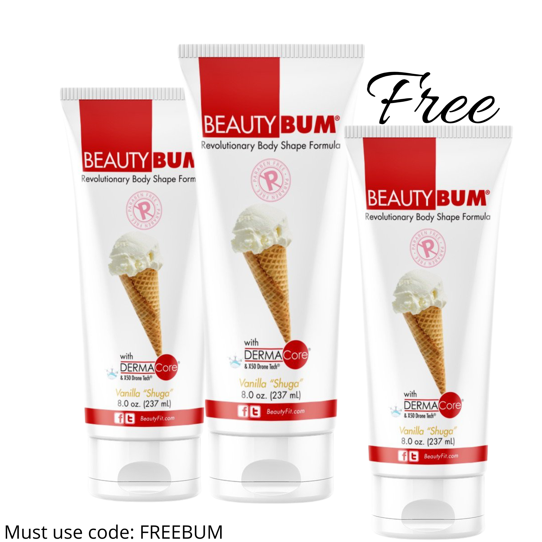 BeautyBum® Anti-Cellulite Cream Bundle (Buy 2 Get 1 Free!)
